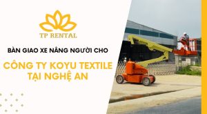 ban giao 11 xe nang nguoi cho koyu textile tai nghe an