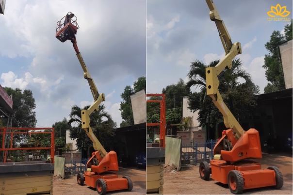 xe nang nguoi boomlift dien