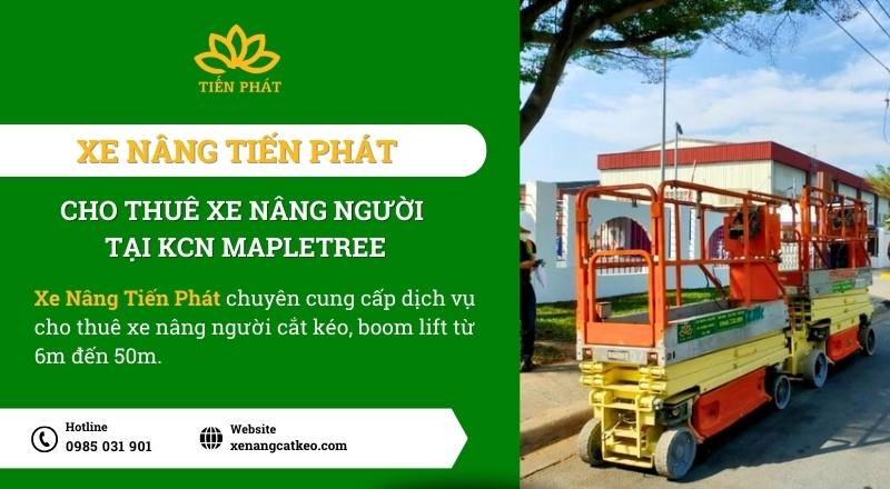 du an cho thue xe nang nguoi tai KCN Mapletree