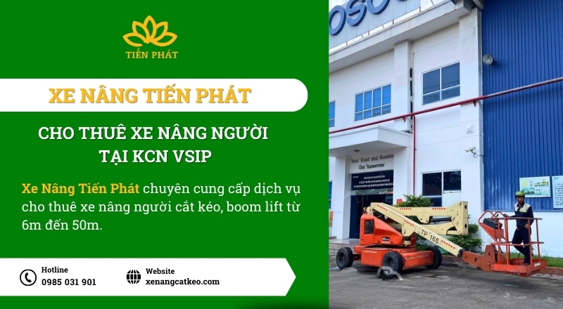 du an cho thue xe nang nguoi tai KCN VSIP