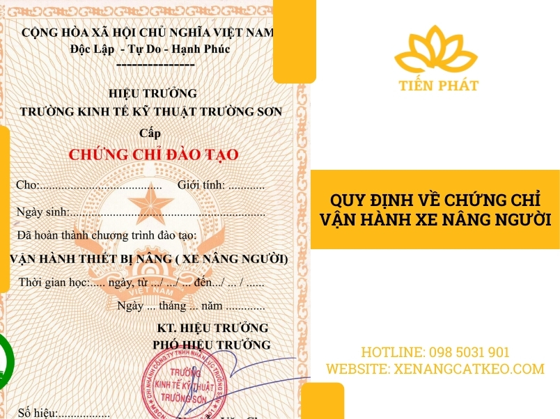 quy dinh chung chi van hanh xe nang nguoi