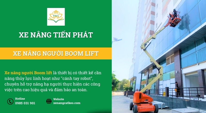 xe nang nguoi boom lift