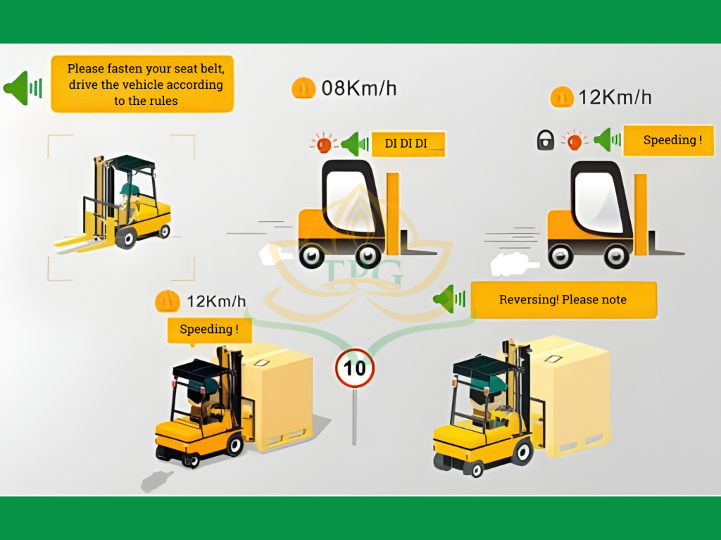 Giới hạn tốc độ xe nâng khi vận hành trong kho hàng