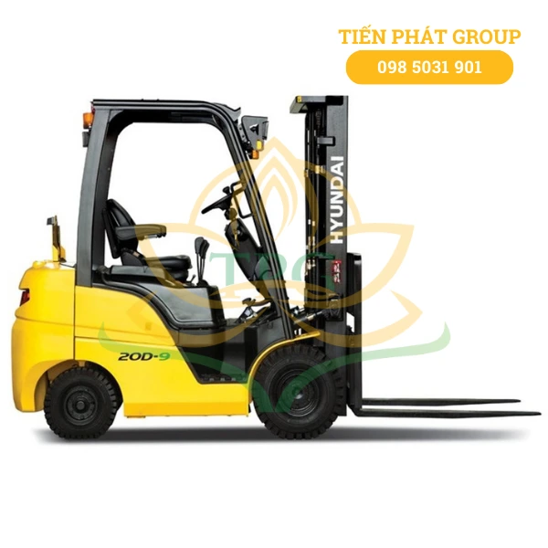 Xe nang dau 2 tan Hyundai 20D-9 la dong xe thuoc phan khuc cao cap, trang bi dong co Kubota V2403