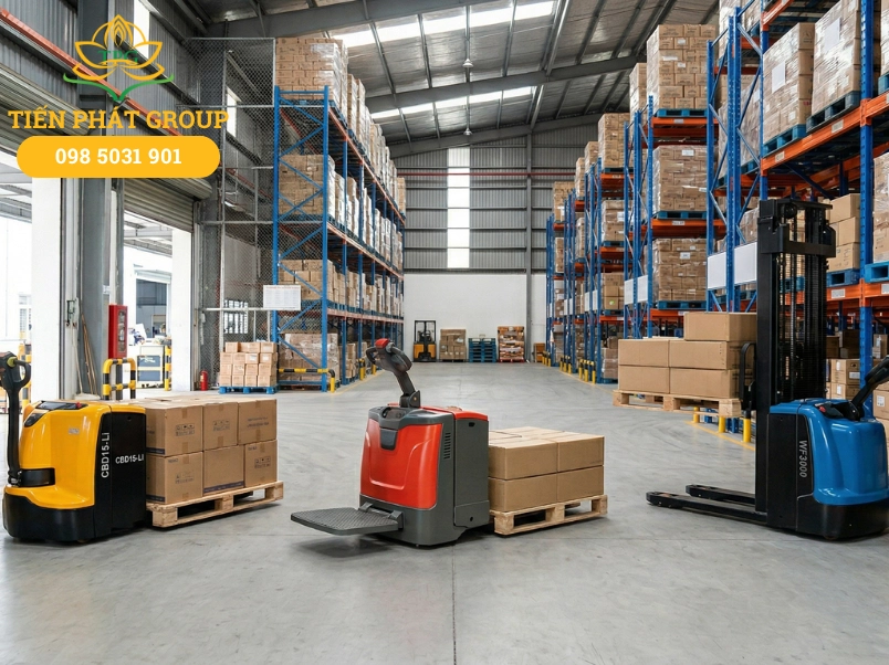 Cac loai xe nang tay dien pho bien